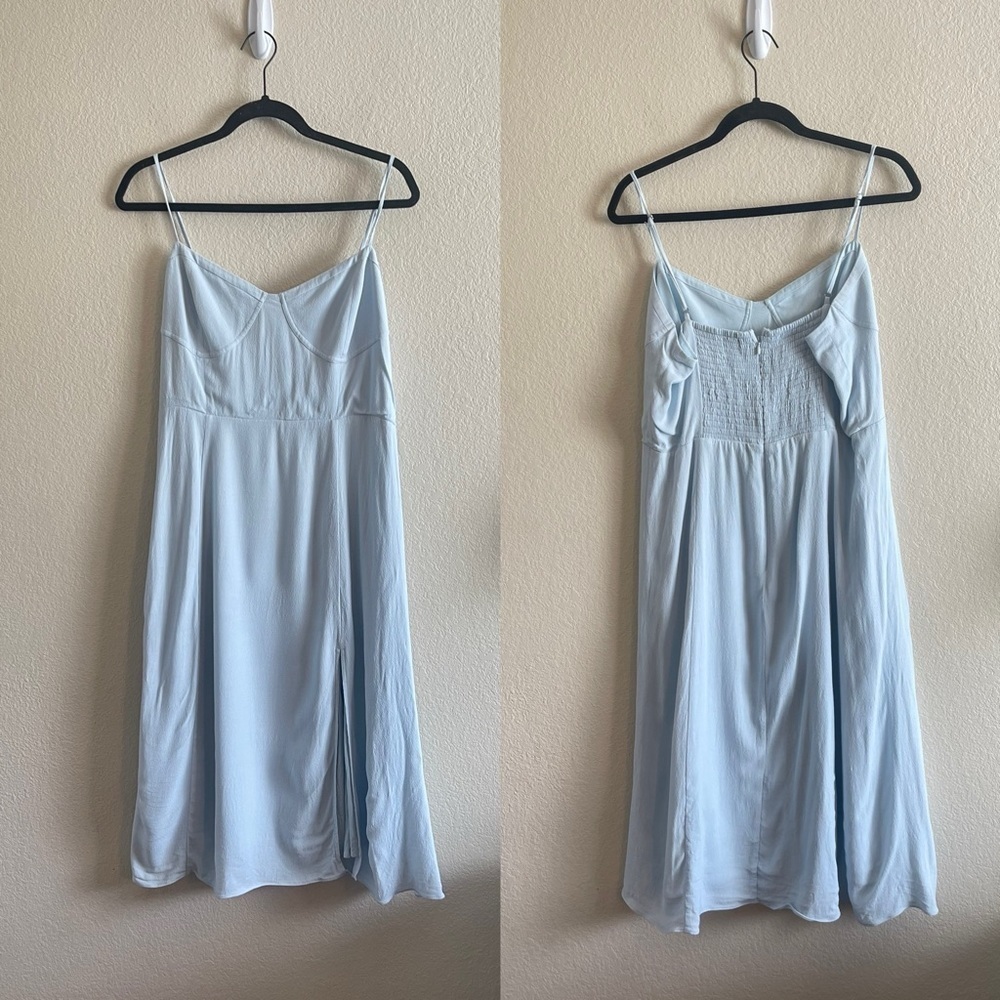 Sun-deh/Aritzia Light Blue Midi Dress - Picture 2 of 10